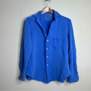 Frank & Eileen Blue Eileen Sweatshirt Button Up Triple Fleece Size Small